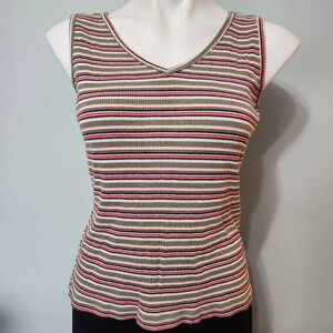 Athletic Works Red & Green Sleeveless top